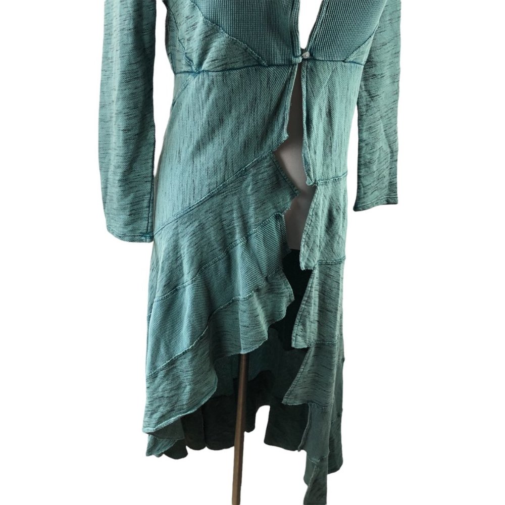 Soft Surroundings Thermal Duster Long Cardigan Green Size PS Petite S H12771 - Picture 15 of 16